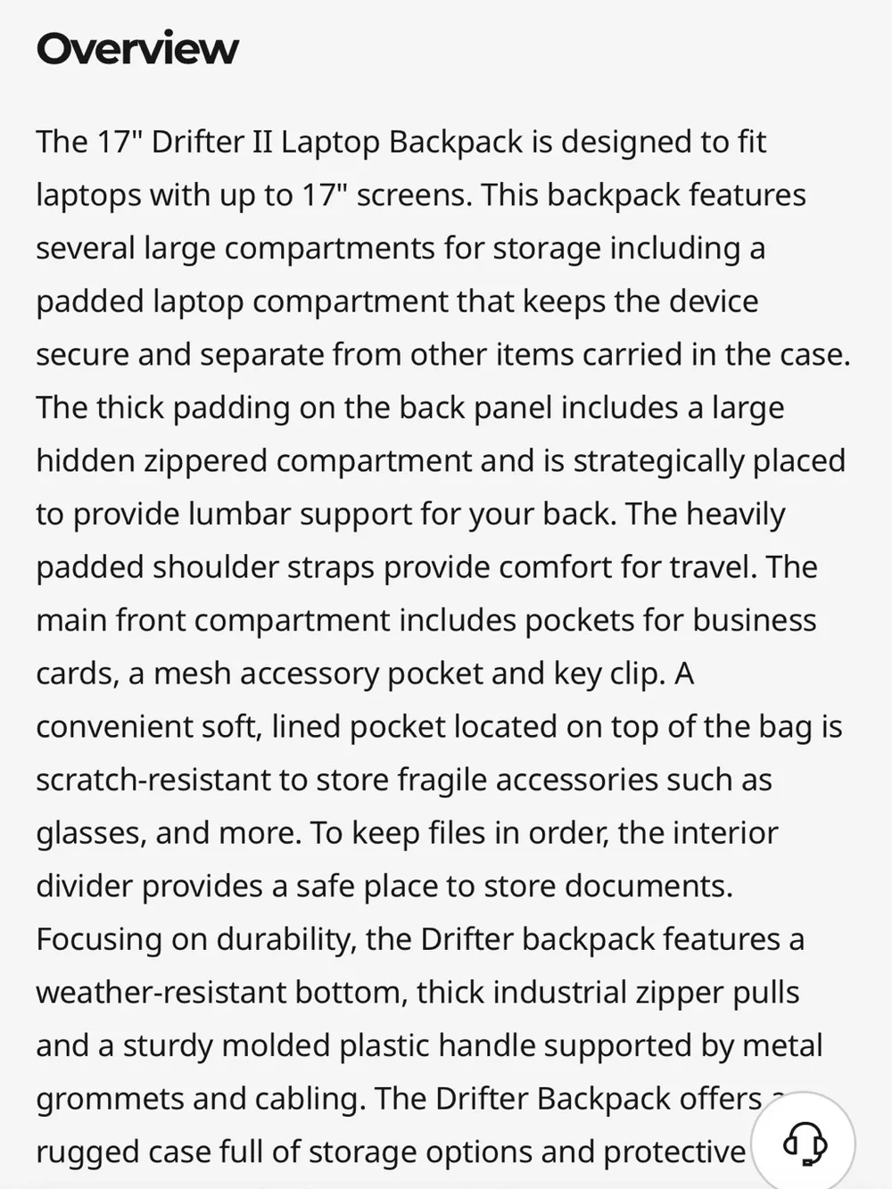 Targus Drifter II Laptop Backpack for up to 17